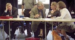 Dr. Irwin Goldstein, center, talks with colleagues in Paris in 2003 at the Second International Consultation on Erectile and Sexual Dysfunctions.