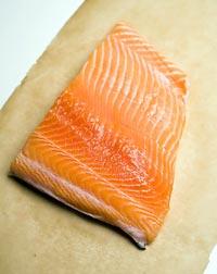 A fillet of salmon.