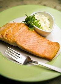 Sear-Roasted Salmon Fillets with Lemon-Ginger Butter