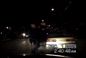 Play video: Raw video | Dash-camera view from Officer Kelly's patrol car