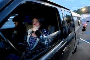 "Everything I own is in this truck" Cherie Moore and her son Cody Barnes sit in the Southcenter mall parking lot worrying about where to park their truck for the night. For about three weeks, they lived in their vehicle in South King County. 