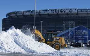 Work crews are getting good, with a lot of practice, at clearing snow from the parking lot of MetLife Stadium in East Rutherford, N.J.