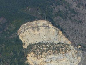 The massive Snohomish County mudslide is shown from nearly directly above in this aerial photo. The hill that collapsed had a long history of slides. 