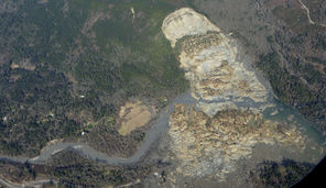 The massive Oso mudslide is shown in this aerial photo taken March 24, two days after the disaster. 