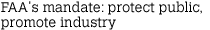 FAA's mandate: protect public, promote industry