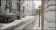 Snowy alley