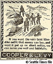 Klondike supplies ad